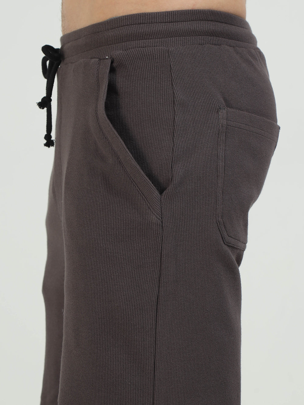 Organic Cotton Mens Ribbed Shorts With Pockets