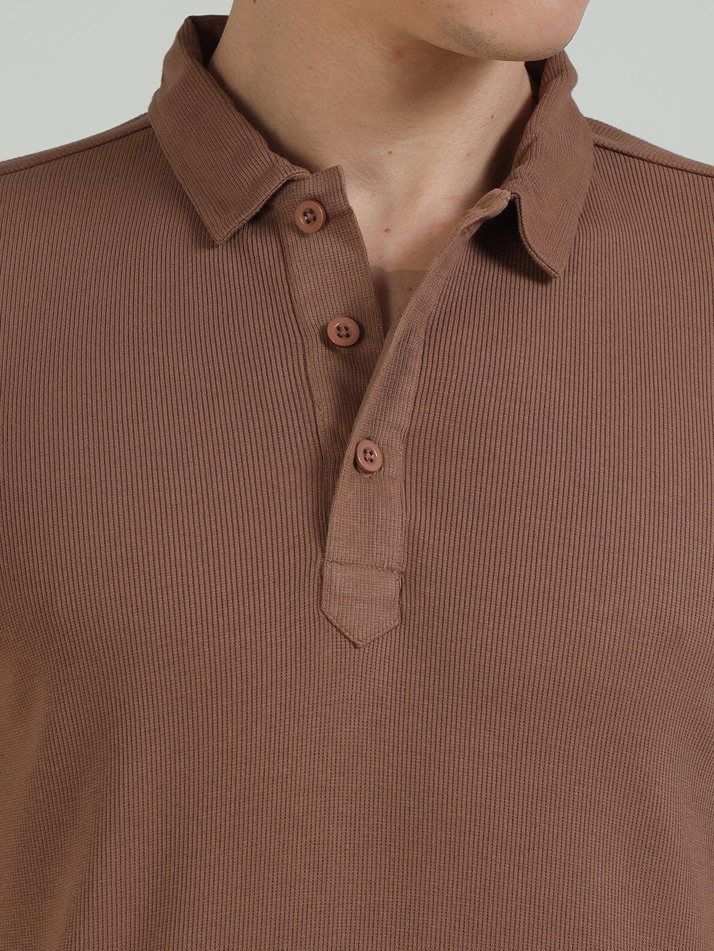 Organic Cotton Mens Ribbed Polo T-Shirt