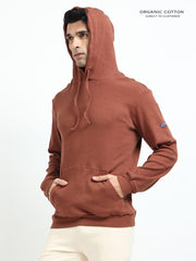 Brown Essential Comfort Organic Cotton Mens Hoodie