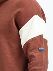 Brown Organic Cotton Casual Hoodie for Men