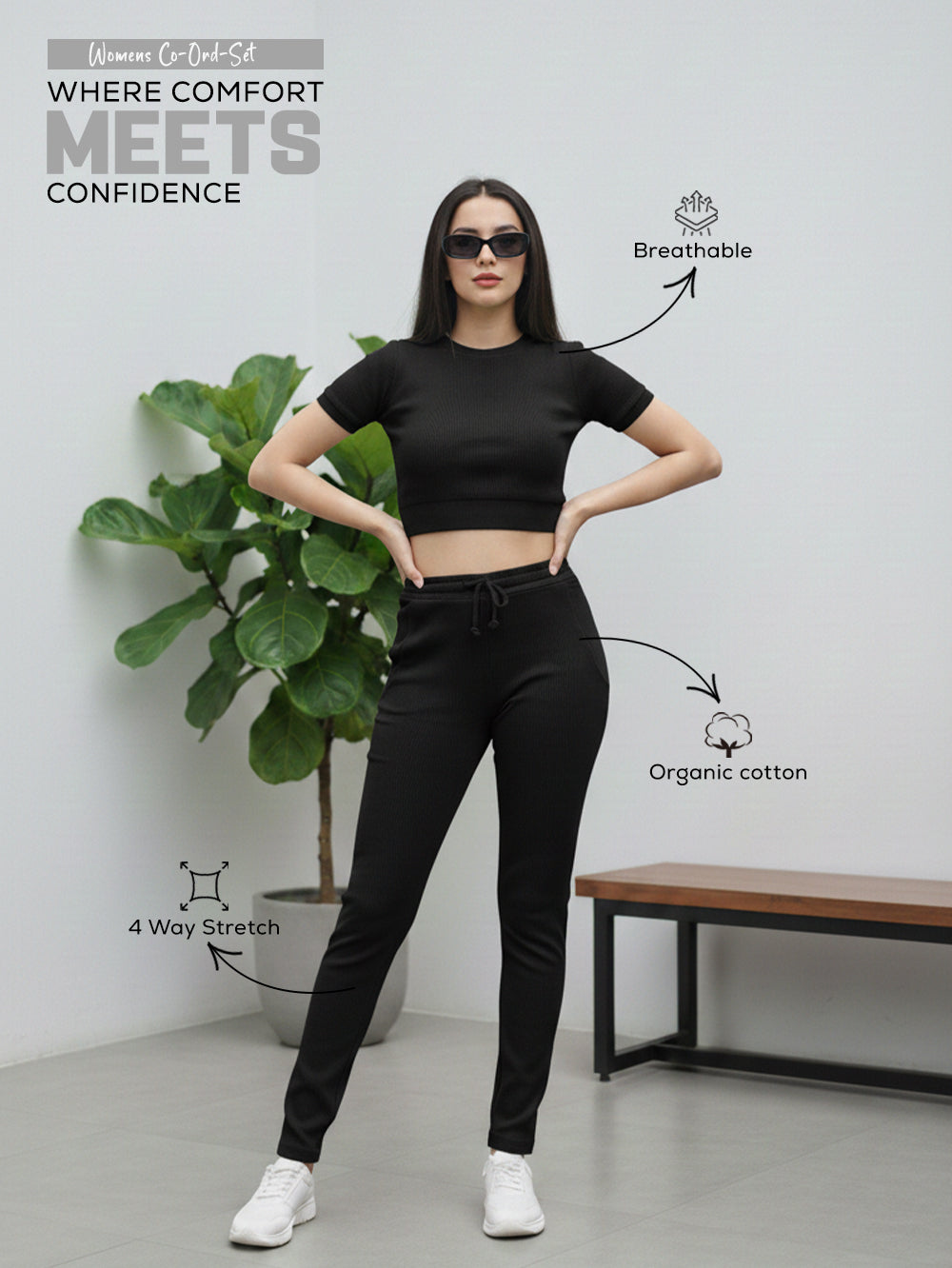 Black Organic Cotton Co-Ord Set