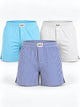 Organic Cotton Short Boxer for Mens - Pack of 3 (Delipinium Blue, Light Grey, P10-Blue)