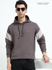 Dark Grey Organic Cotton Casual Hoodie for Men