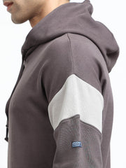 Dark Grey Organic Cotton Casual Hoodie for Men