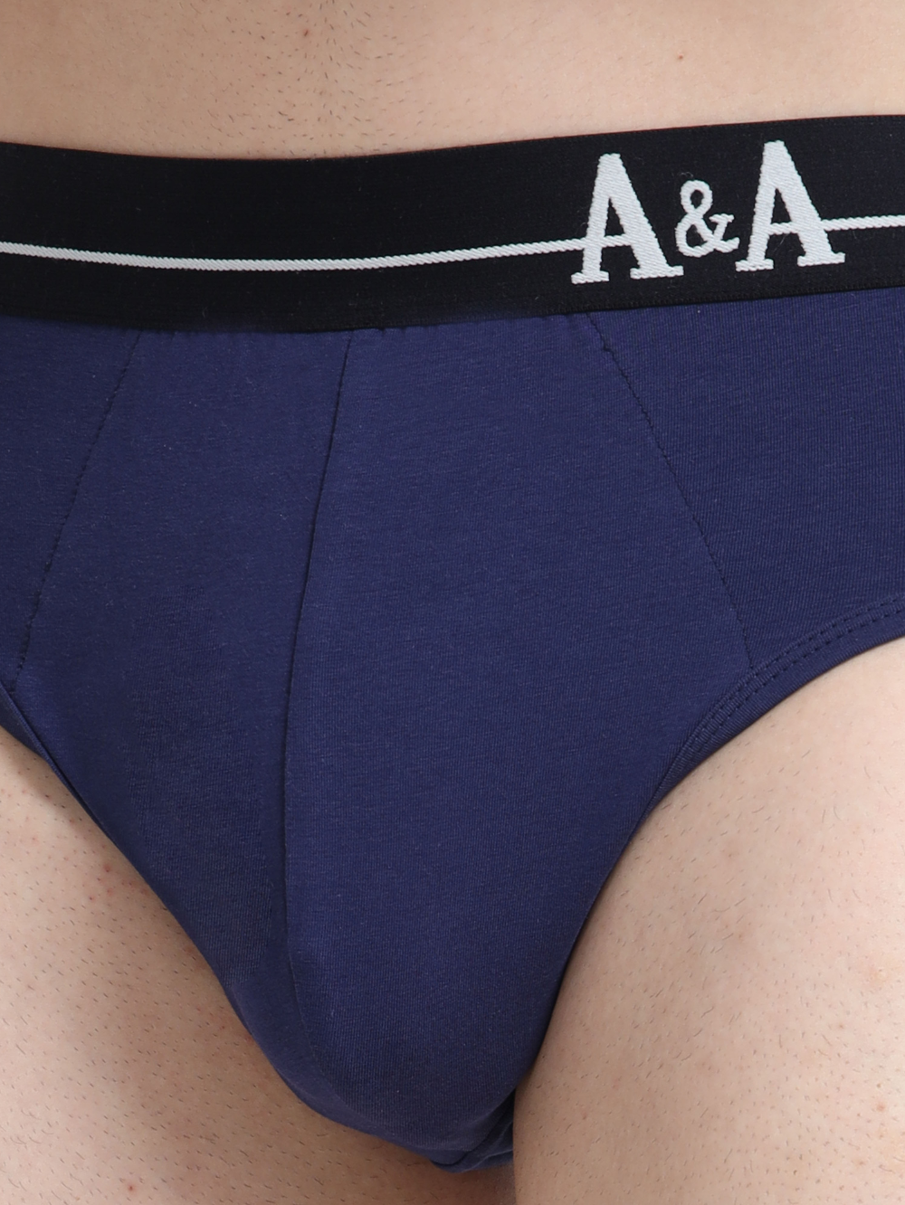 Medeival Blue and Light Blue Organic Cotton Super Stretch Brief Outer Elastic Waistband - Pack of 2