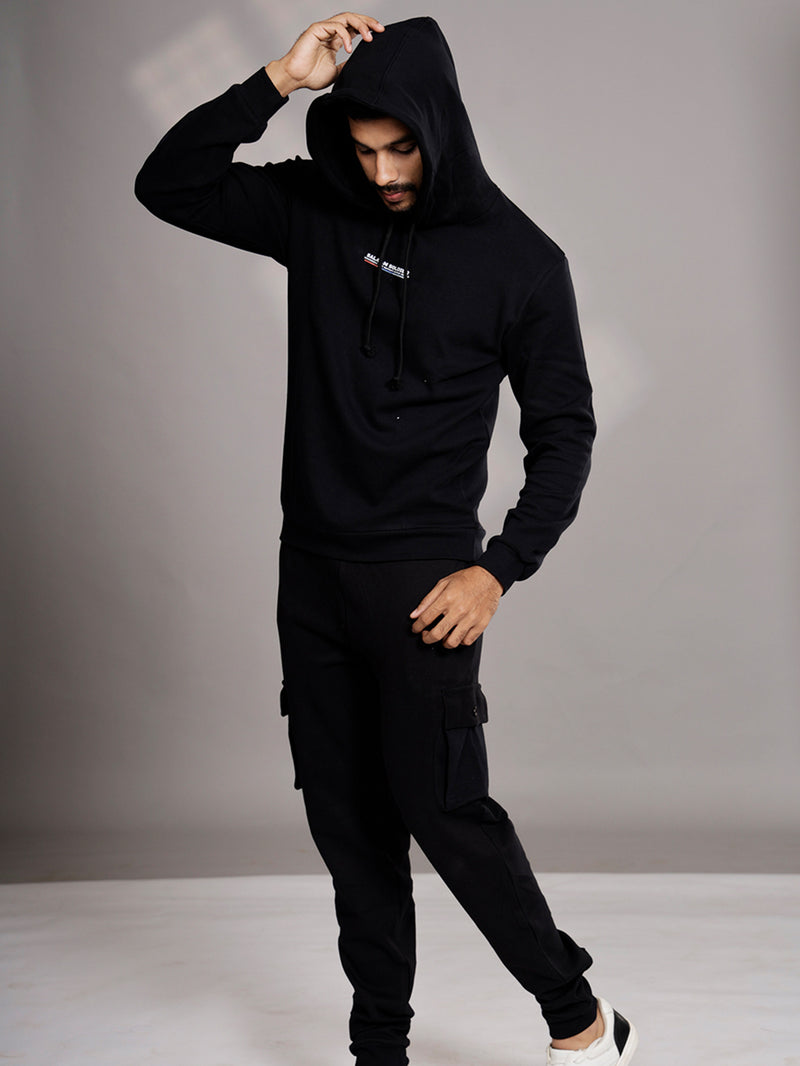 LuxeStretch Organic Cotton Joggers for Men - Black