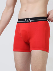Red and White Swan Organic Cotton super stretch Trunk with Outer Elastic Waistband - Pack of 2