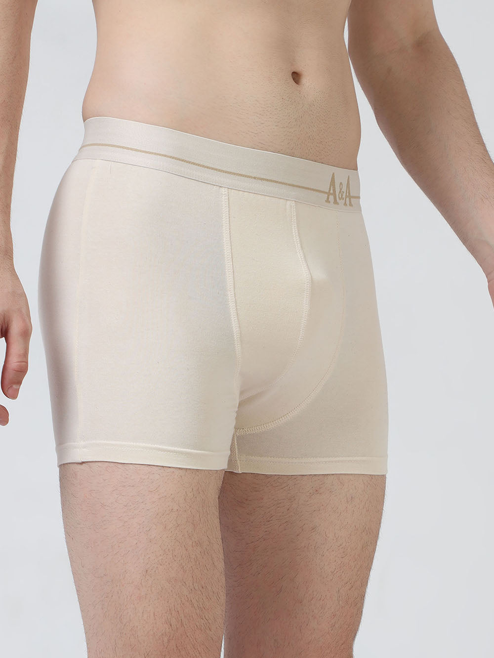 Mens Organic Cotton Ribbed Trunk – Long Length - No Chemical Processing