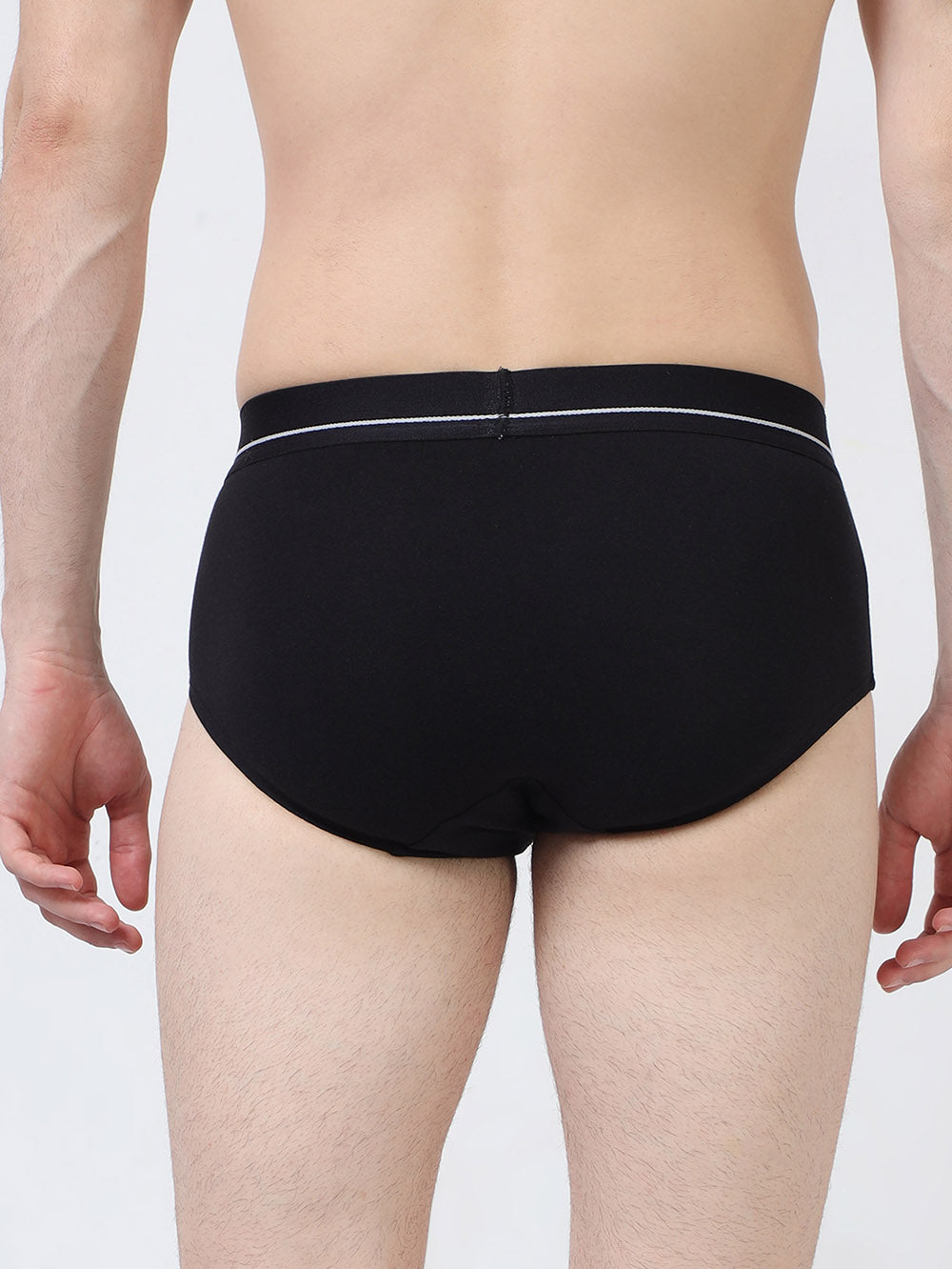 White Swan Organic Cotton Super Stretch Brief with Outer Elastic Waistband. Pack of 2.