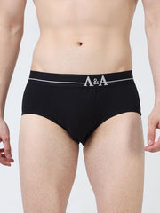 Vineyard Green Organic Cotton Super Stretch Brief with Outer Elastic Waistband. Pack of 2.