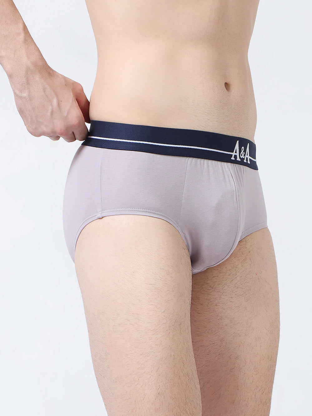 White Swan Organic Cotton Super Stretch Brief with Outer Elastic Waistband. Pack of 2.