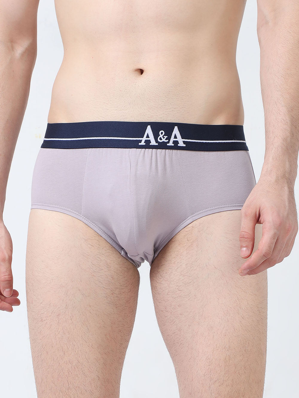 Black Organic Cotton Super Stretch Brief with Outer Elastic Waistband. Pack of 2.