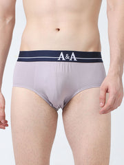 White Swan Organic Cotton Super Stretch Brief with Outer Elastic Waistband. Pack of 2.