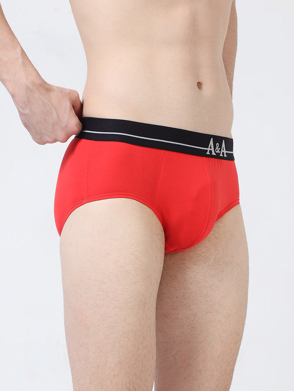 Vineyard Green Organic Cotton Super Stretch Brief with Outer Elastic Waistband. Pack of 2.