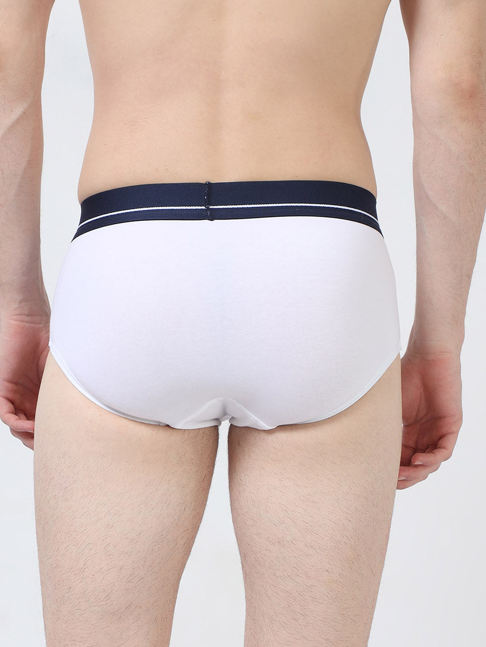 White Swan Organic Cotton Super Stretch Brief with Outer Elastic Waistband. Pack of 2.