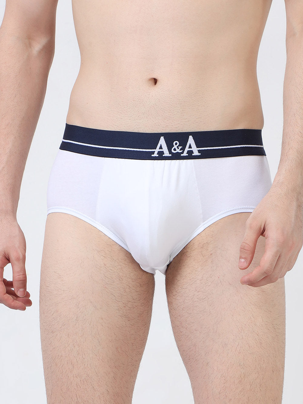 Vineyard Green Organic Cotton Super Stretch Brief with Outer Elastic Waistband. Pack of 2.