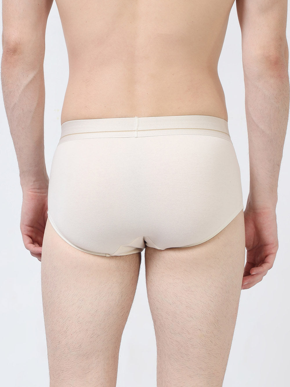 Mens Organic Cotton Stretch Brief – Outer Elastic Waistband - No Chemical Processing