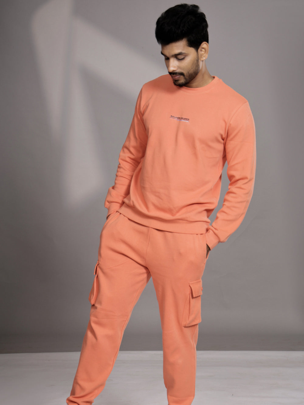 LuxeStretch Organic Cotton Joggers for Men - Flamingo