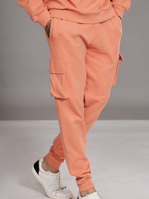 LuxeStretch Organic Cotton Joggers for Men - Flamingo
