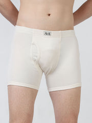 Mens Organic Cotton Stretch Rib Trunk – Covered Waistband - Regular Length - No Chemical Processing