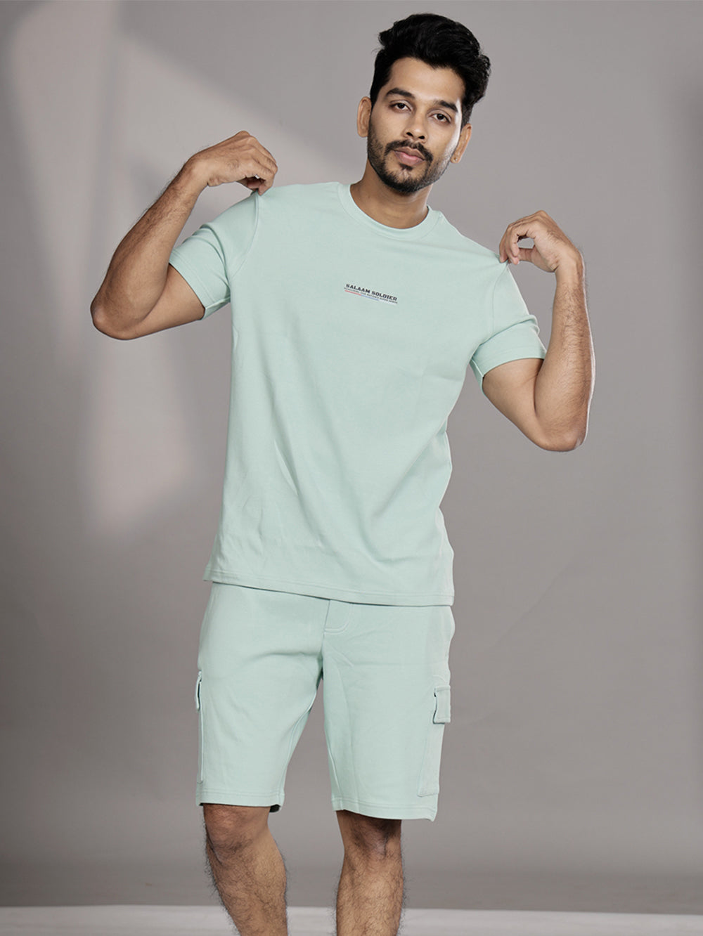 Cameo Green LuxeStretch Organic Cotton Shorts for Men