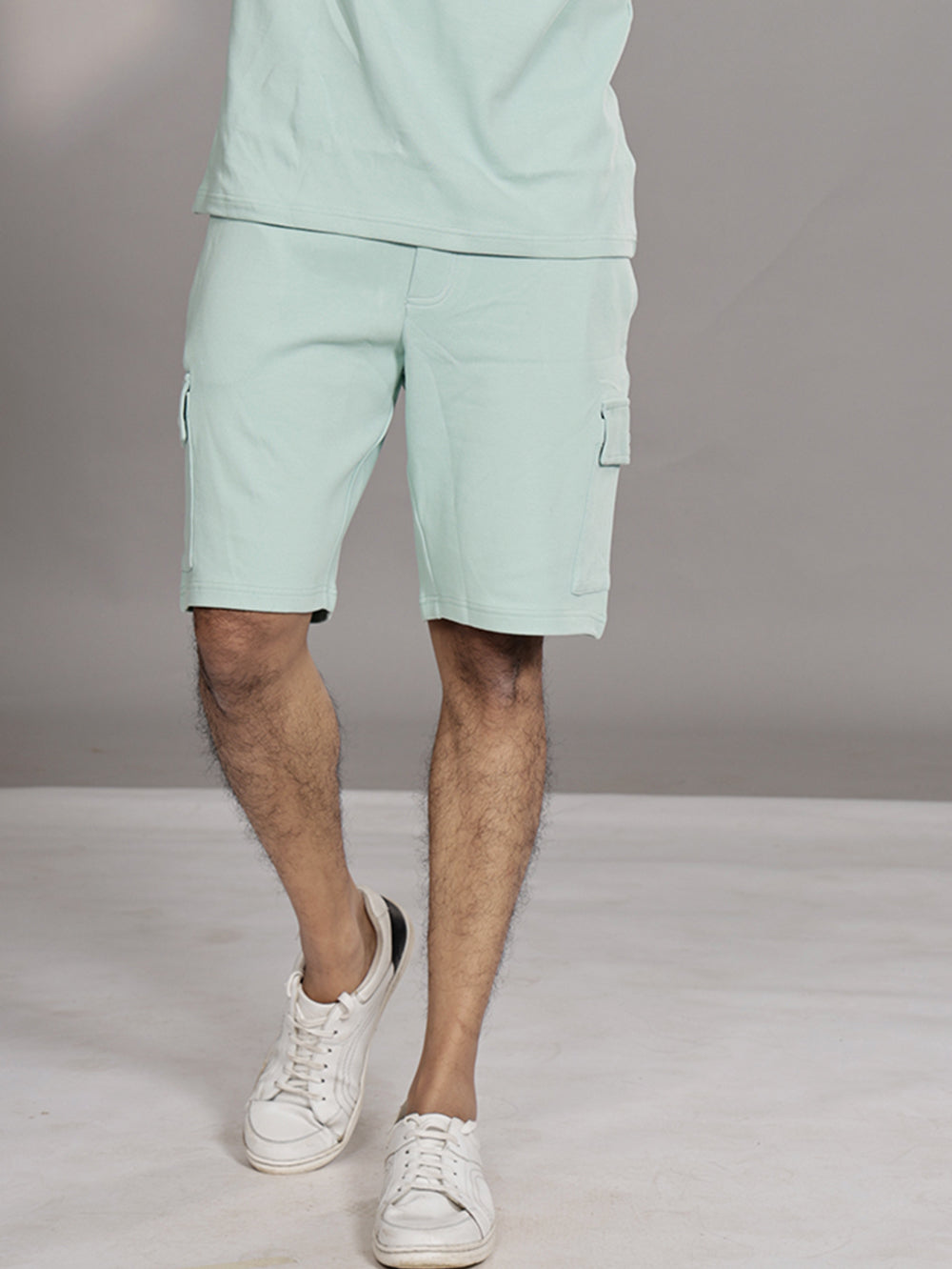 Cameo Green LuxeStretch Organic Cotton Shorts for Men