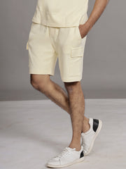 Mens Shorts Light Grayish Yellow