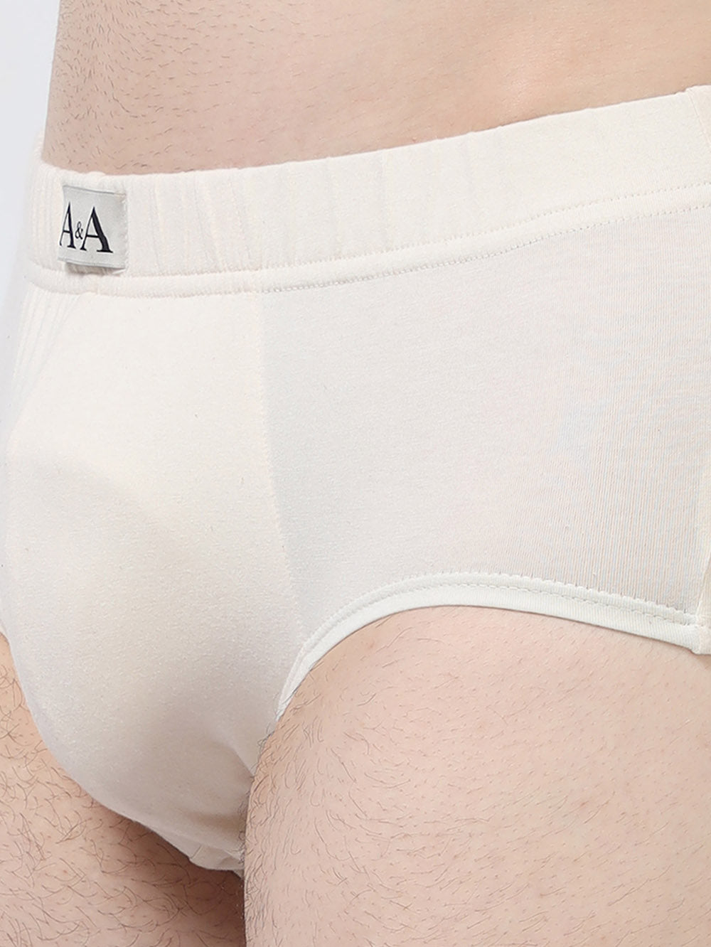 Mens Ultra-Soft Organic Cotton Stretch Brief - Fabric Covered - No Chemical Processing