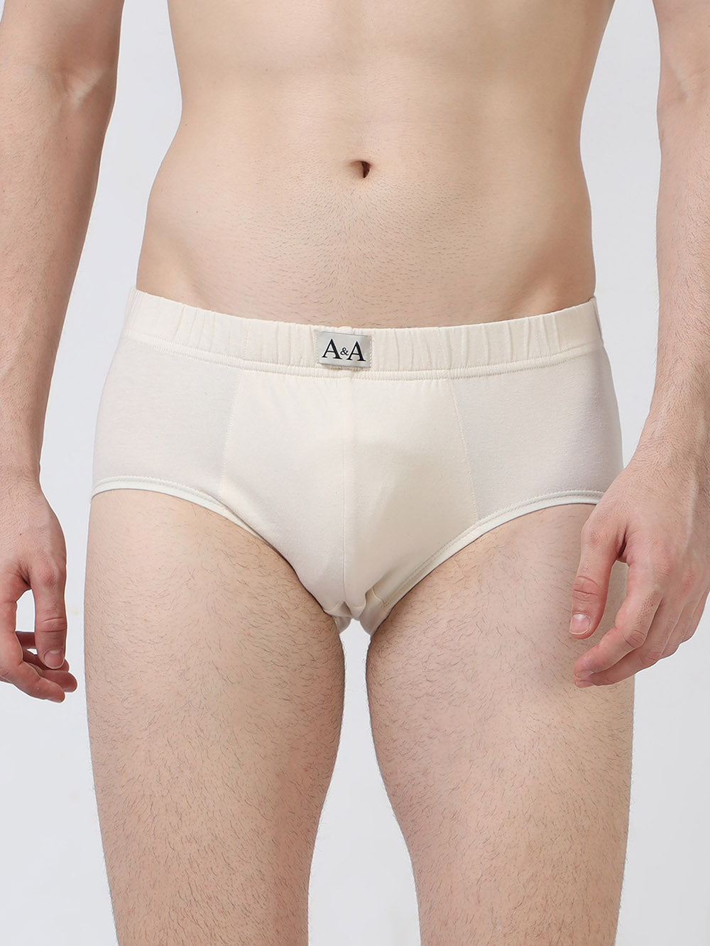 Mens Ultra-Soft Organic Cotton Stretch Brief - Fabric Covered - No Chemical Processing