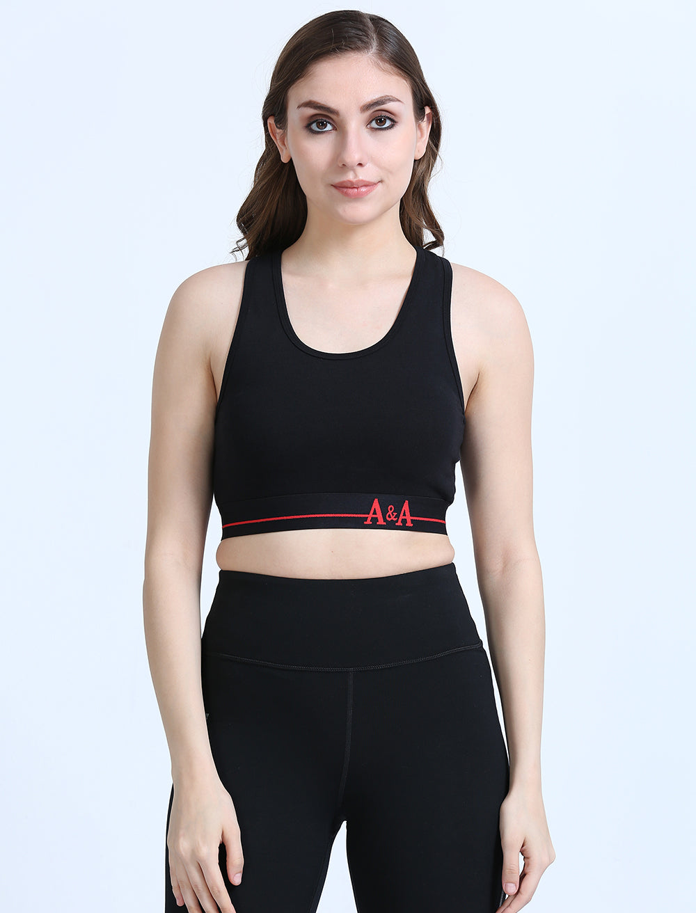Black Organic Cotton Women's Active Sports Bra.