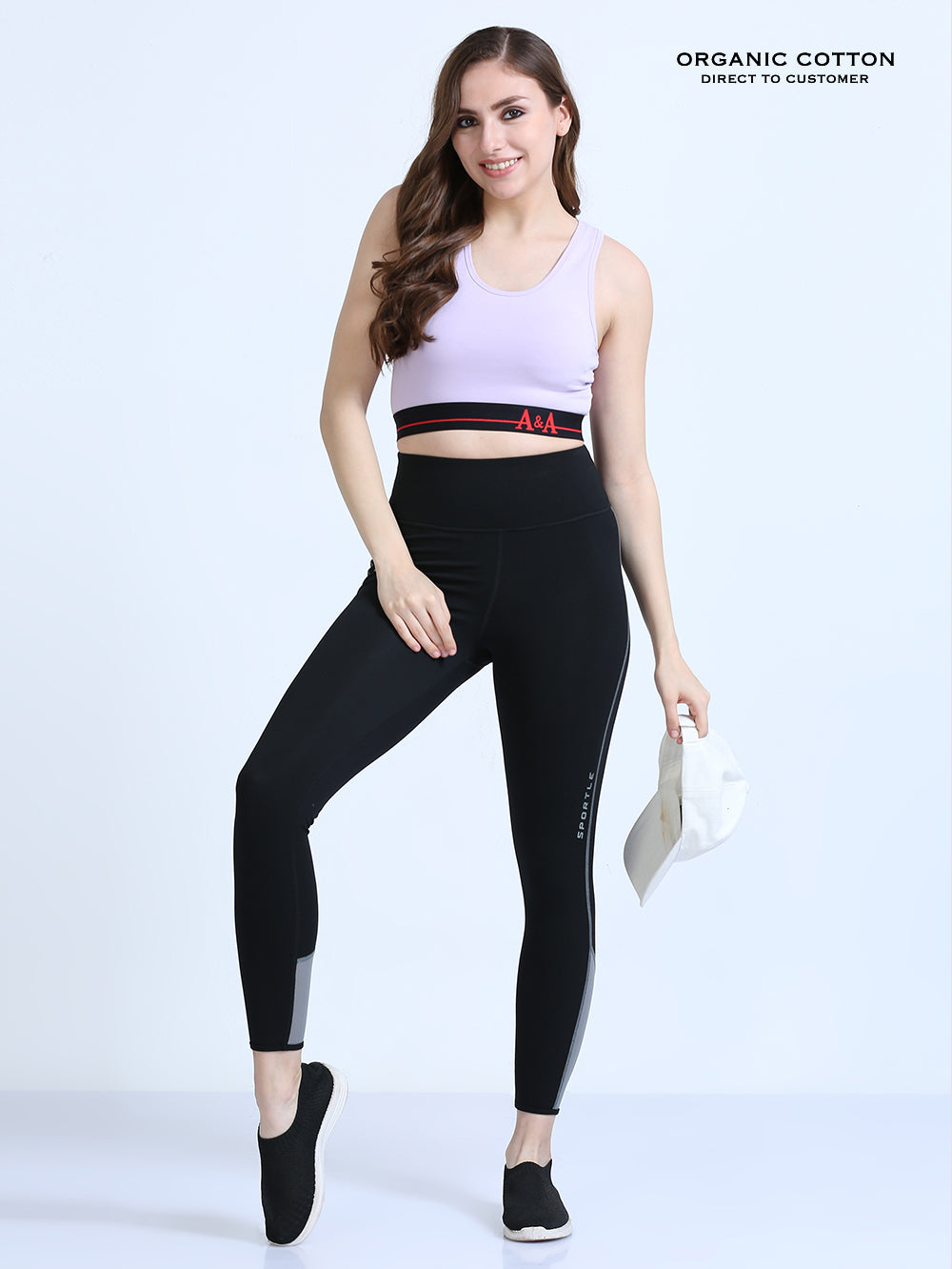 Orchid Petal Organic Cotton Women's Active Sports Bra.