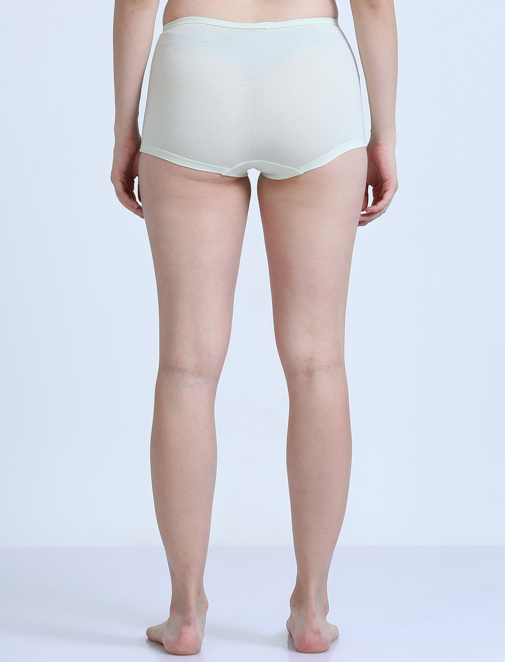 Pink and Canary Green Organic Cotton Boy Shorts for Women - Pack of 2