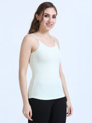 Black Thin-Strap Organic Cotton Camisole for Women. Pack of 2.