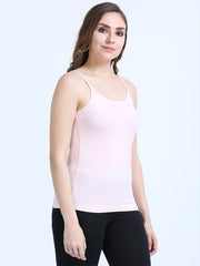 Black Thin-Strap Organic Cotton Camisole for Women. Pack of 2.