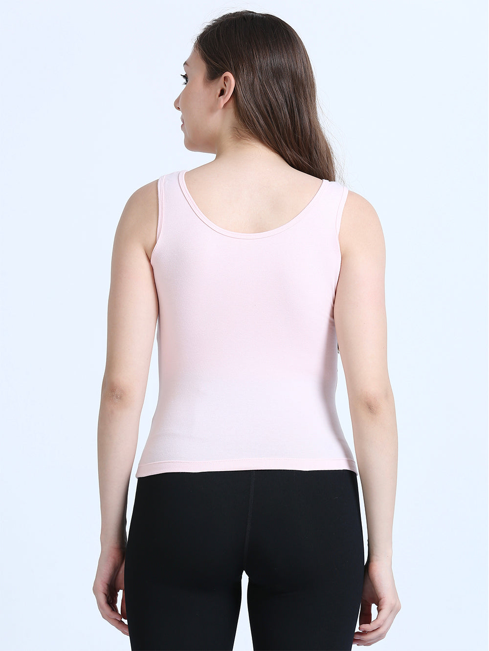 Dogwood Pink and Canary Green Wide-Strap Organic Cotton Camisole for Women-Pack of 2
