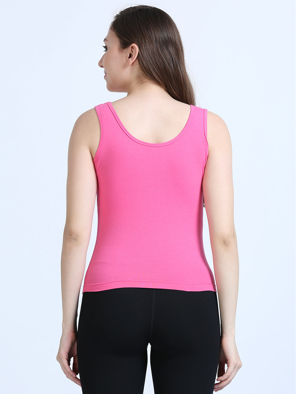 Dogwood Pink and Fandango Pink Wide-Strap Organic Cotton Camisole for Women-Pack of 2