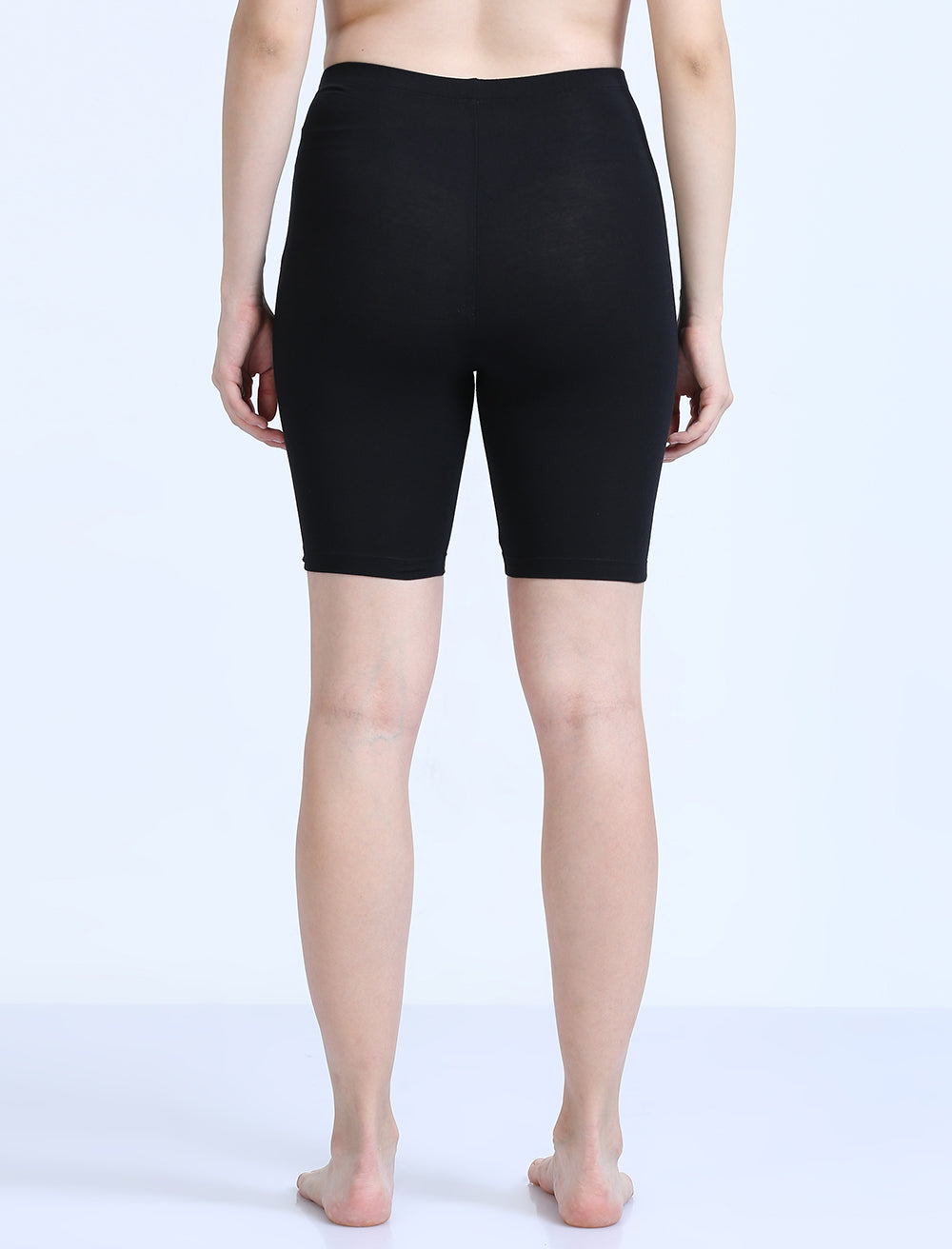 Black Premium Organic Cotton Cycling Shorts for Women. Pack of 2.