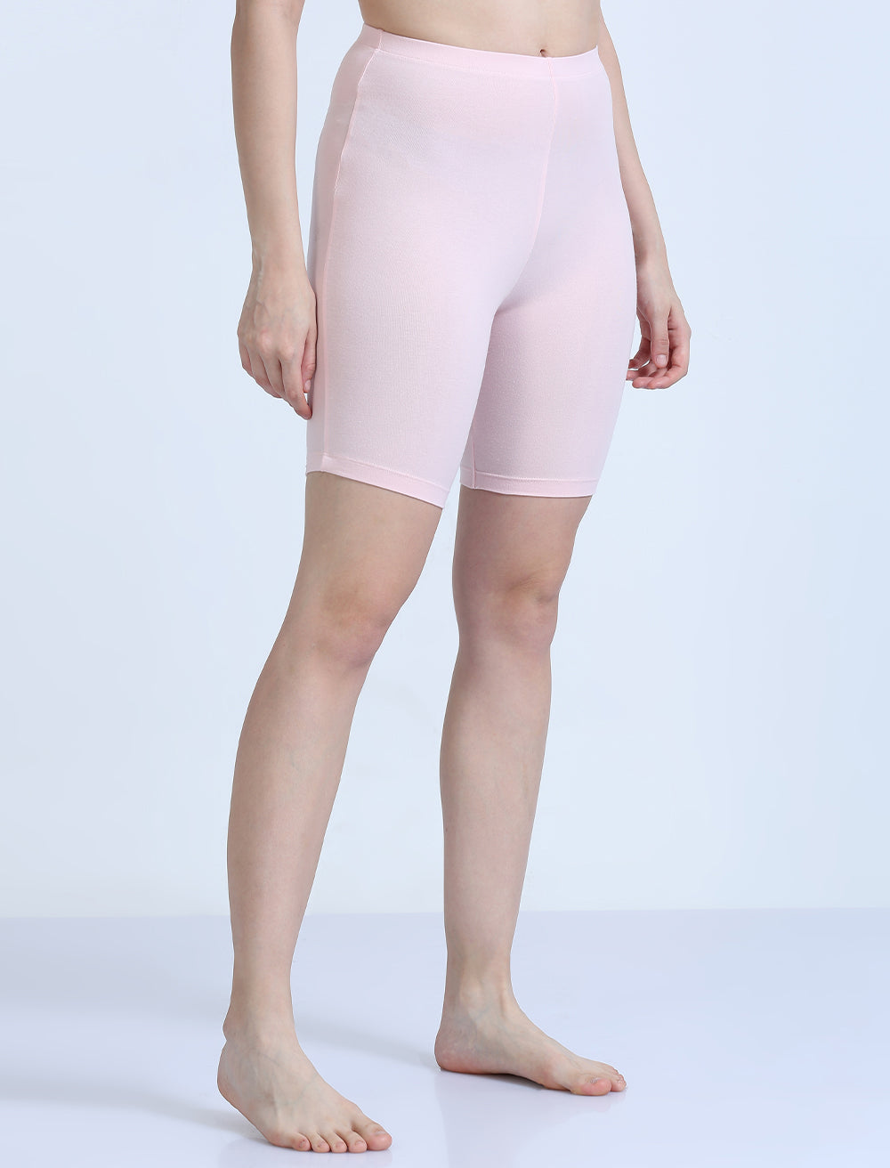 Dogwood Pink Premium Organic Cotton Cycling Shorts for Women. Pack of 2.