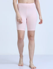 Dogwood Pink Premium Organic Cotton Cycling Shorts for Women. Pack of 2.