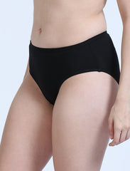 Organic Cotton Womens Hipster Panty - Black