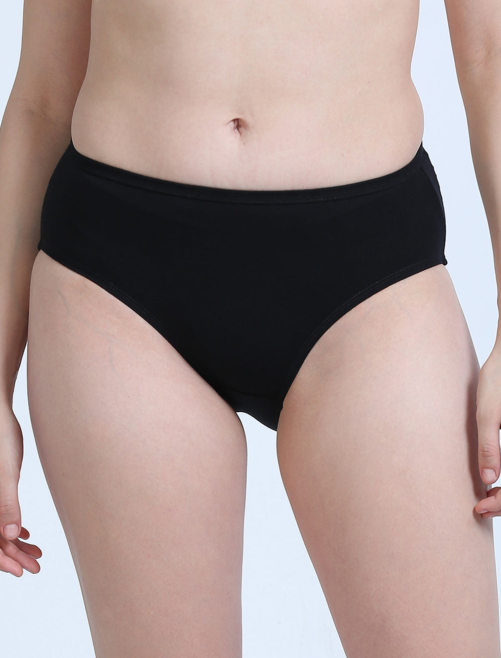 Black Organic Cotton Hipster Panty for Women. Pack of 2.