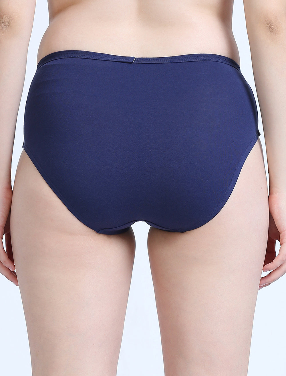 Black and Medieval Blue Organic Cotton Hipster Panty for Women - Pack of 2