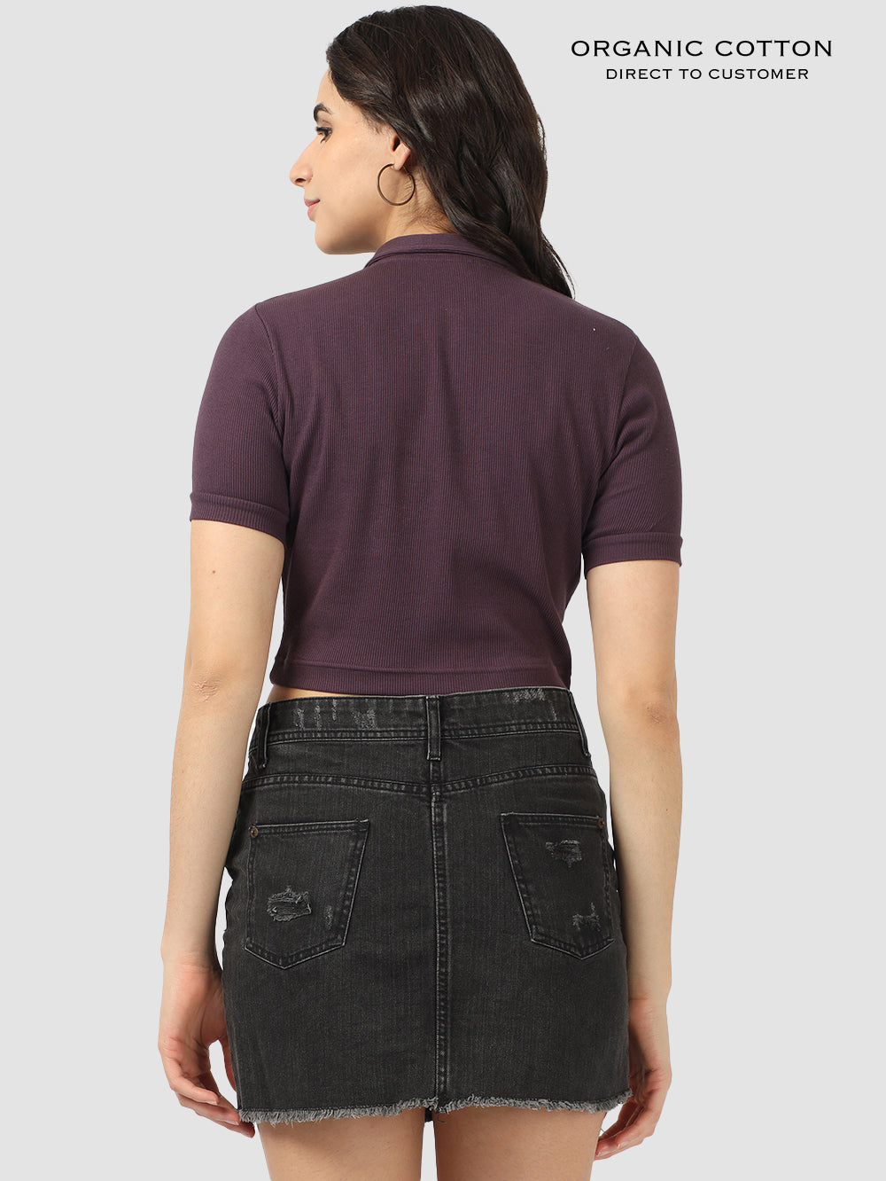 Organic Cotton Womens Crop Tee