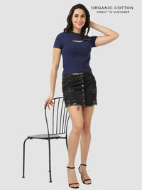 Organic Cotton Women’s Tee - Medivel Blue