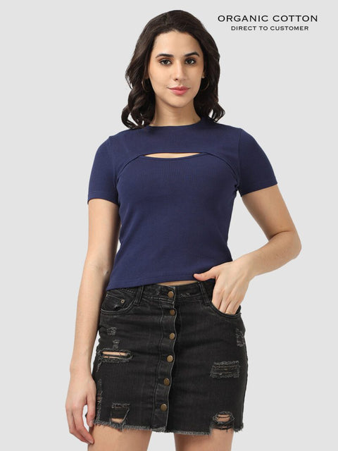 Organic Cotton Women’s Tee - Medivel Blue