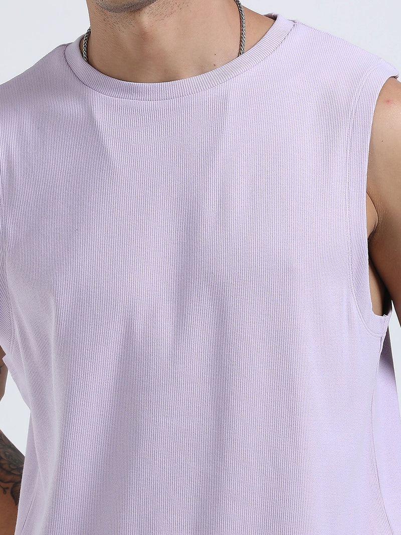 Orchid Petal Breathable Ribbed Organic Cotton Men's Co-Ord Set