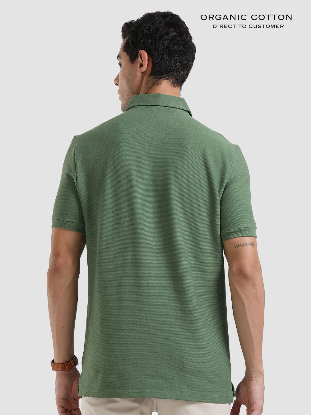 Organic Cotton Mens Ottoman Polo T-Shirt