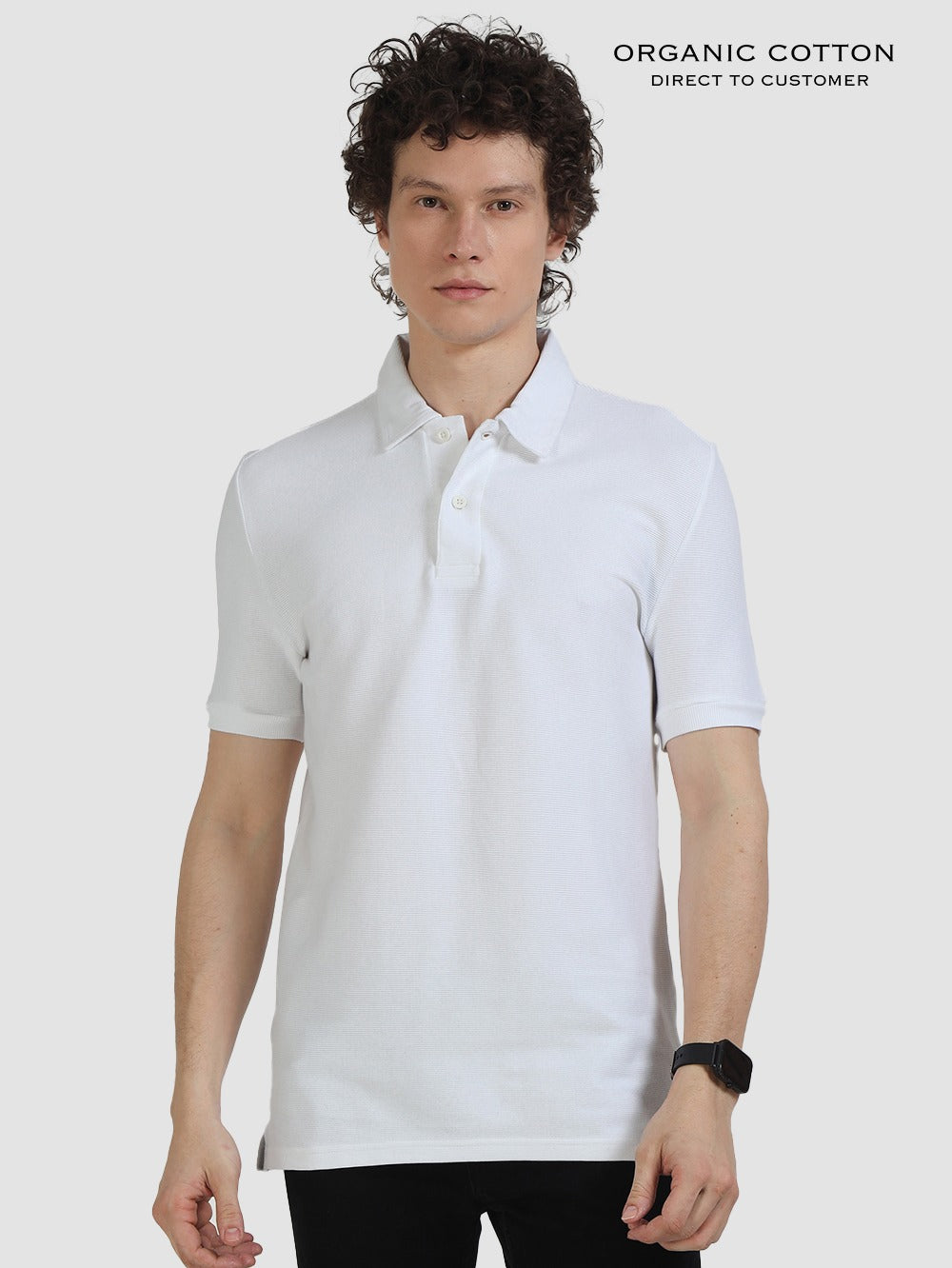 Organic Cotton Mens Ottoman Polo T-Shirt