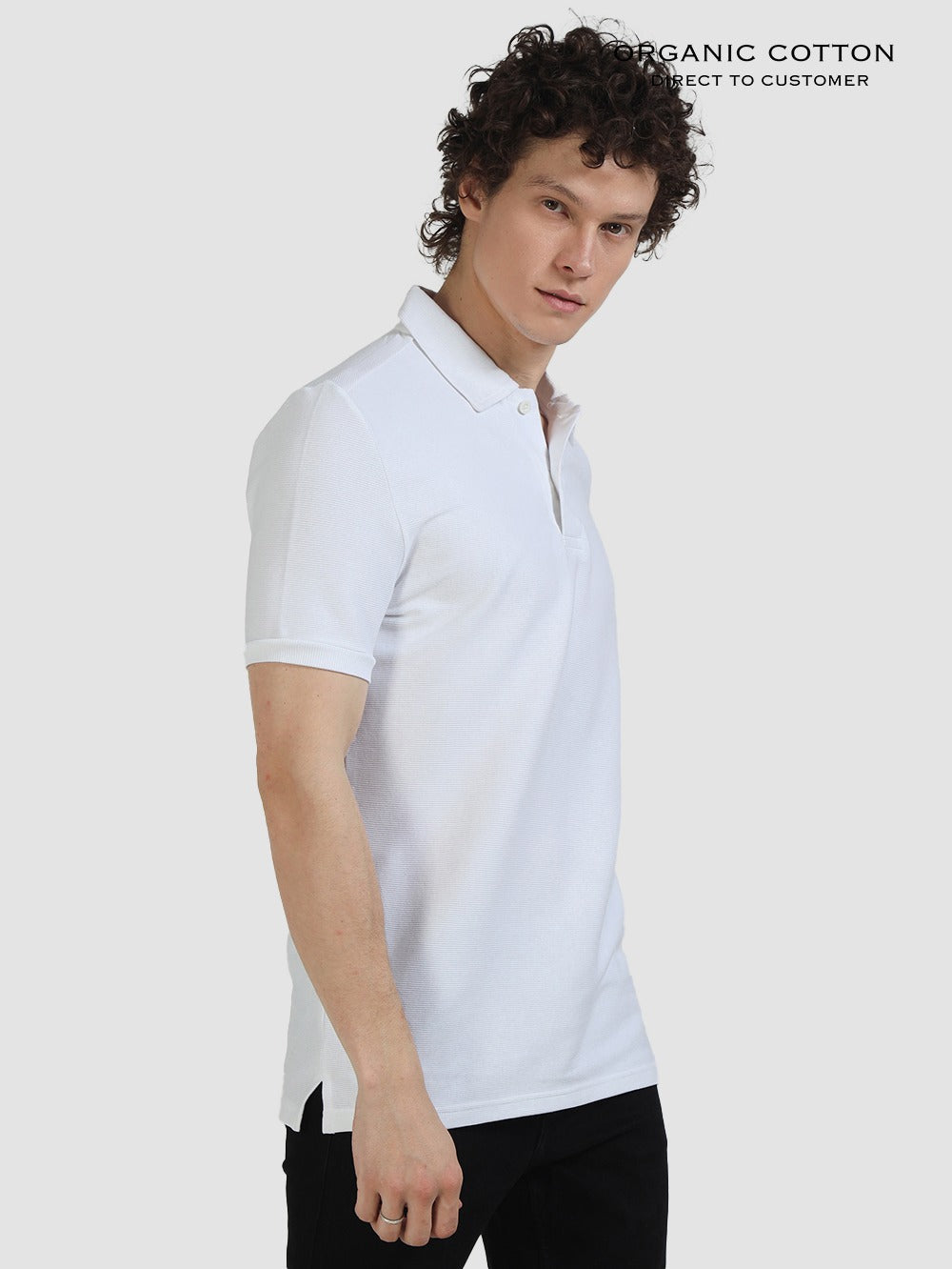 Organic Cotton Mens Ottoman Polo T-Shirt