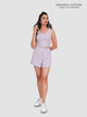 Gull Grey Organic Cotton Crop Tank & Shorts Co-Ord Set